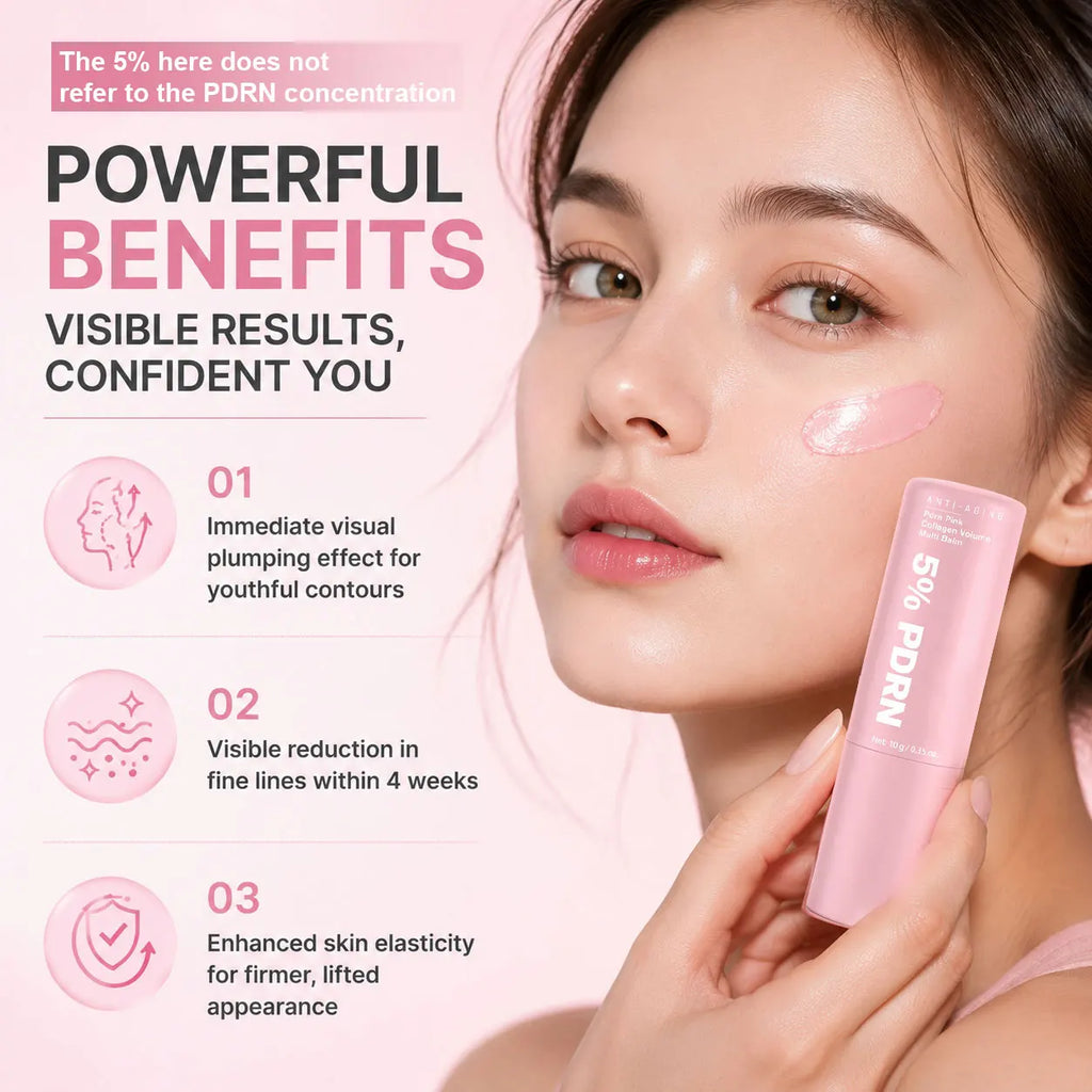 PDRN Pink Collagen Volume Multi Balm, All In One Volufiline, PDRN& NAD Stick ,Helping Look of Fine Lines, Firming Care,Lip Care