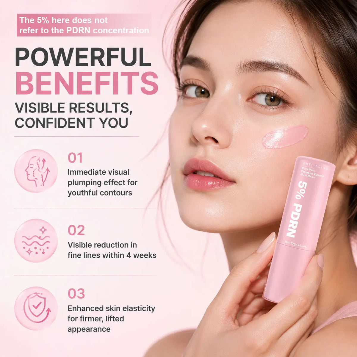 PDRN Pink Collagen Volume Multi Balm, All In One Volufiline, PDRN& NAD Stick ,Helping Look of Fine Lines, Firming Care,Lip Care
