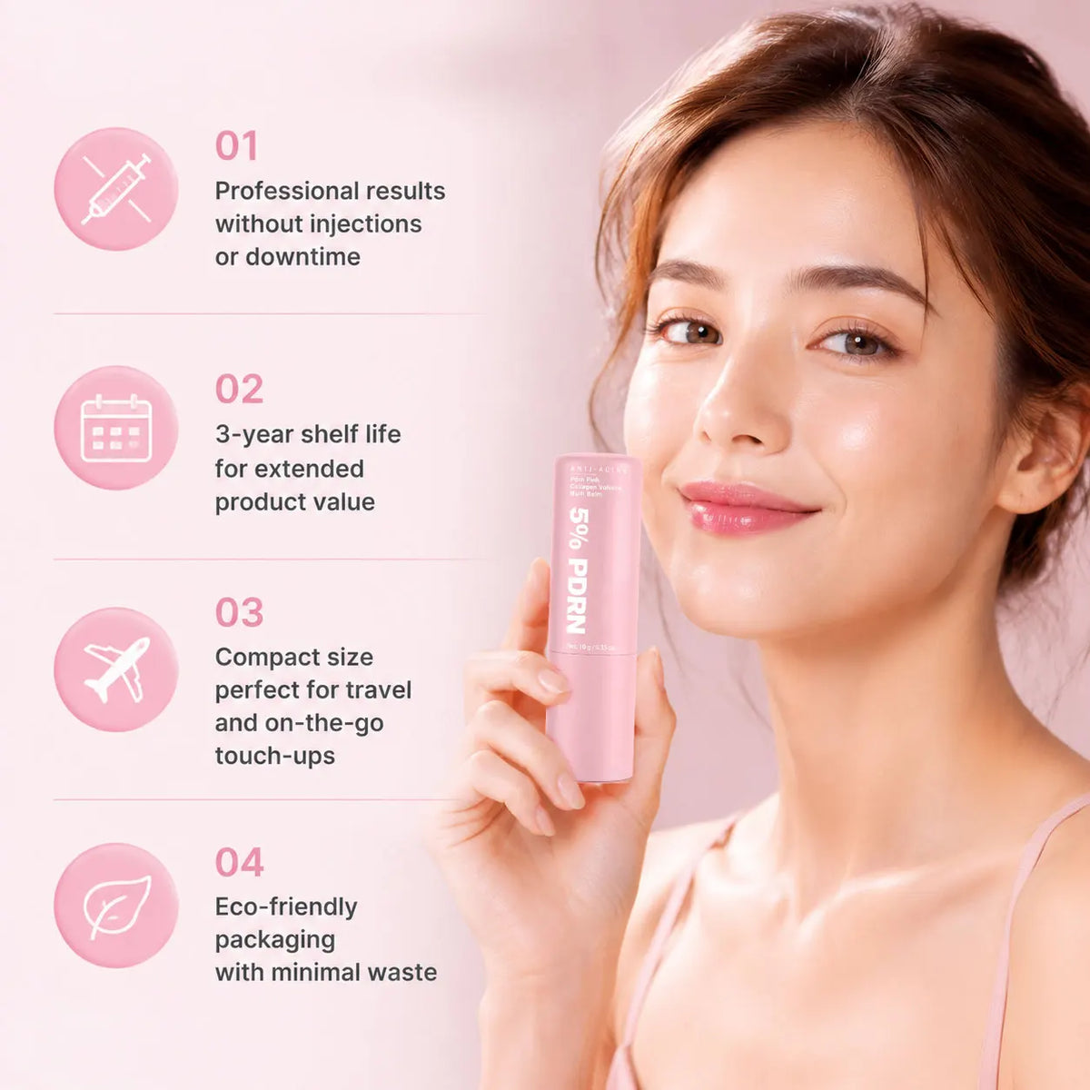 PDRN Pink Collagen Volume Multi Balm, All In One Volufiline, PDRN& NAD Stick ,Helping Look of Fine Lines, Firming Care,Lip Care