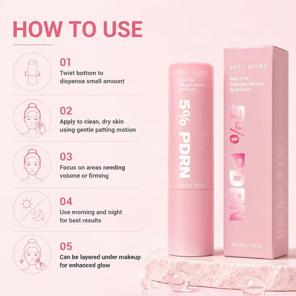 PDRN Pink Collagen Volume Multi Balm, All In One Volufiline, PDRN& NAD Stick ,Helping Look of Fine Lines, Firming Care,Lip Care