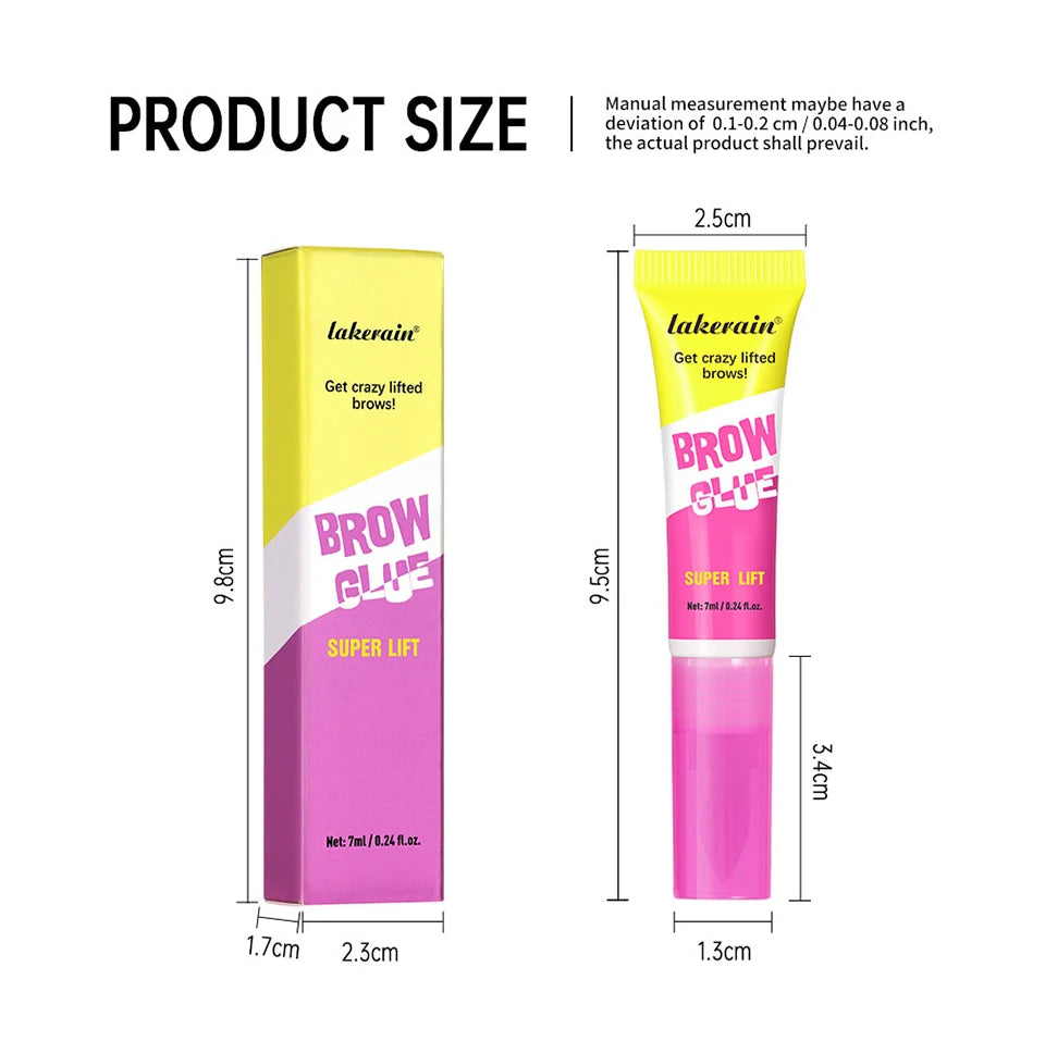 Brow Lamination Gel With Comb Super Lift Brow Glue Long Lasting Strong Hold Clear Gel For Defined Eyebrow Makeup